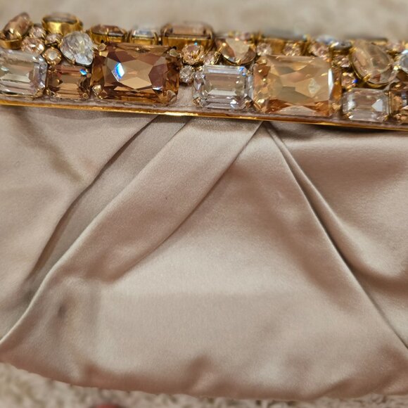 SALE Authentic Prada Evening Satin Jeweled Handbag/Clutch. - Picture 2 of 3